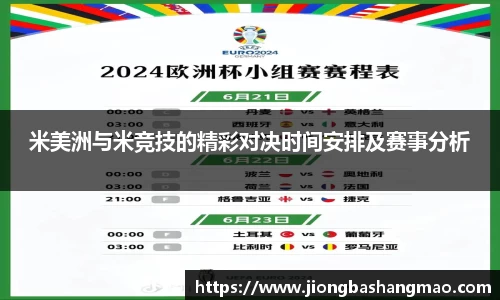 米美洲与米竞技的精彩对决时间安排及赛事分析